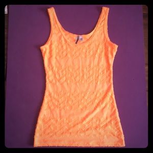 BKE Orange Detailed Fitted Tank M